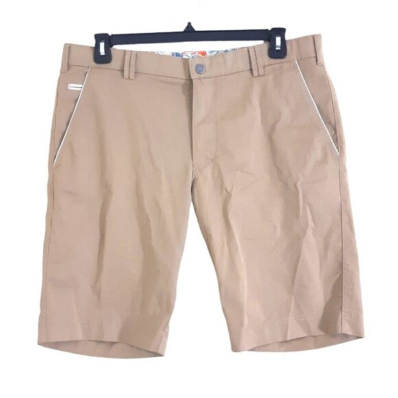 Mens Shorts US XL Chino Casual Tan Beige Cotton Blend Pockets 38 in Waist - Picture 1 of 6